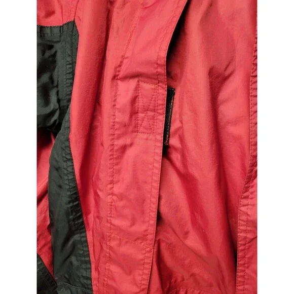 Helly Hansen Men's SZ M Coat Jacket Hooded Packable Outdoor Zip Pockets Red
